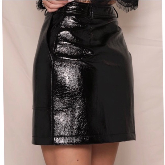 NEW! Runaway The Label Panther Faux Leather Skirt - Picture 6 of 8